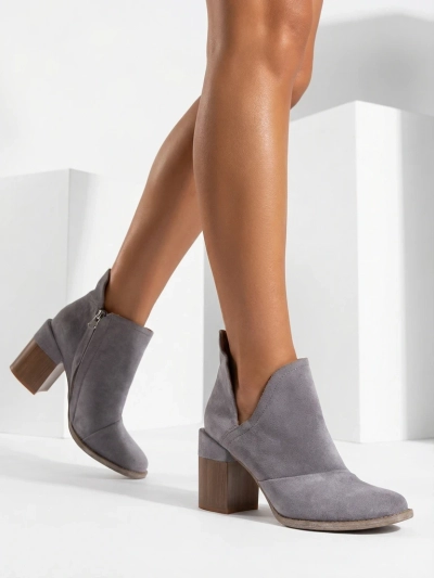 Botines pour Femmes Luna Gris Tourterelle en Cuir Élégantes pour l'Automne