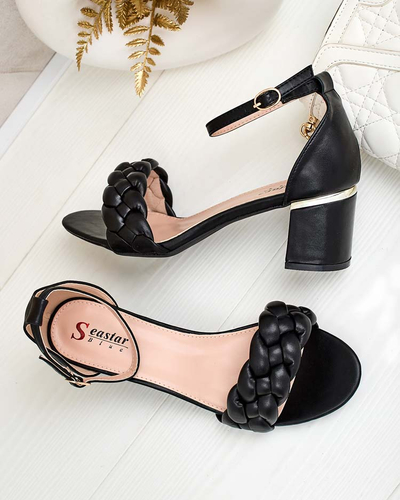 Sandales à talon pour femme noir Marines - Footwear