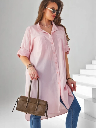 Chemise surdimensionnée en coton pour femmes Royalfashion
