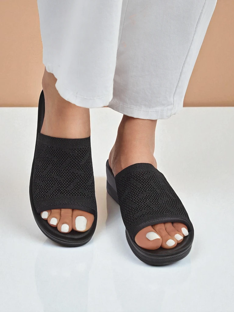 Royalfashion Sandales compensées basses pour femme Elara