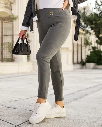 Legging de grande taille doublé en polaire pour femme Royalfashion