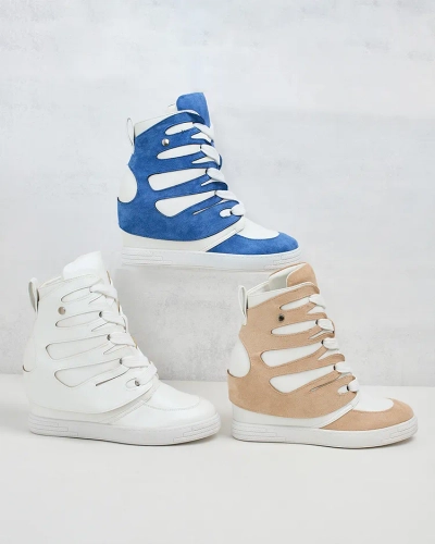 Royalfashion Bottes sportives pour femme à talon Pamstinsa