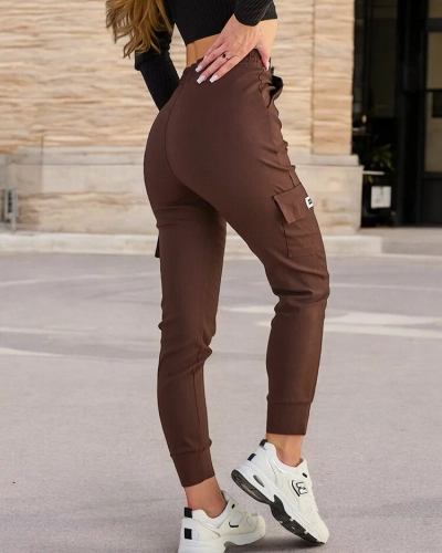 Royalfashion Pantalon de combat femme en tissu coton