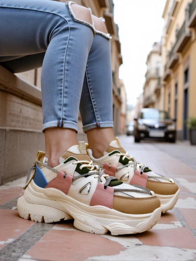 Baskets Royalfashion pour femmes sur une semelle plus épaisse Reterri