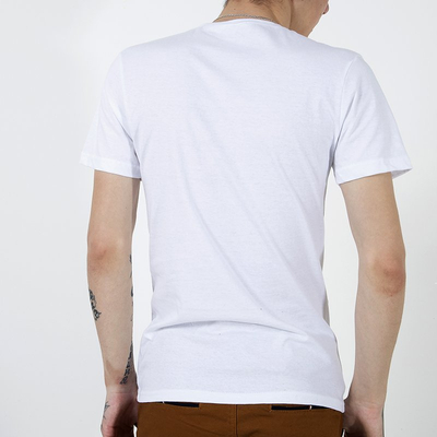 T-shirt homme en coton blanc avec imprimé - Vêtements