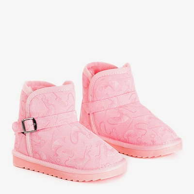Bottes de neige pour enfants roses à boucle Smaragda - Footwear