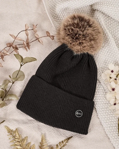 Chapeau d'hiver pour femme Royalfashion avec pompon