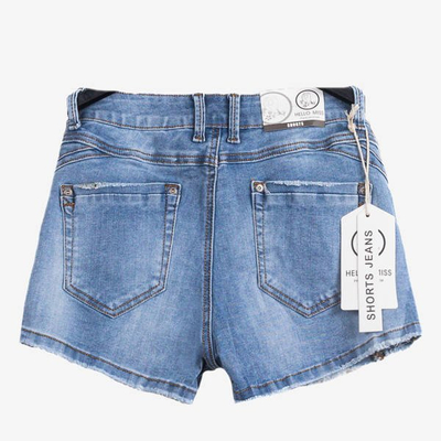 Short en jean bleu taille haute - Vêtements 1