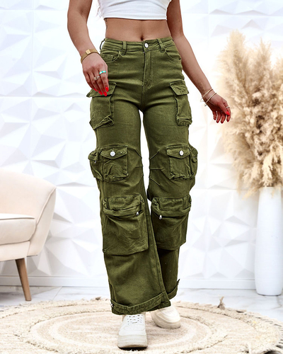 Royalfashion Pantalon de combat large pour femme