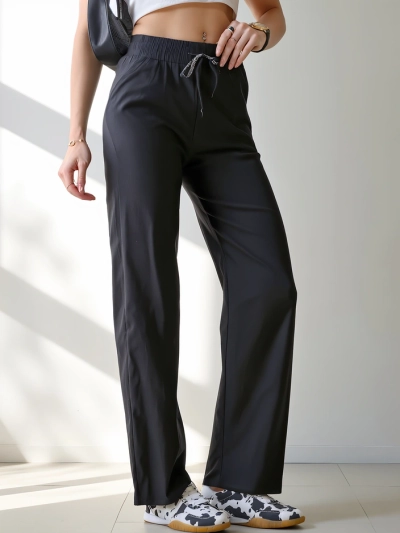 Pantalon large femme Royalfashion en tissu avec coton
