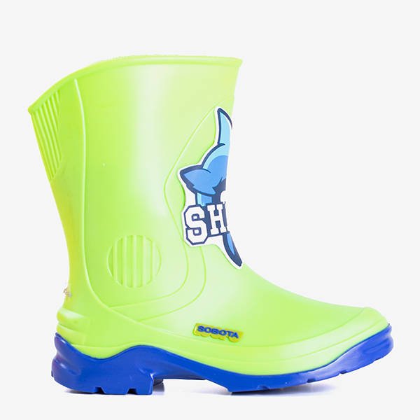 Bottes de pluie pour enfants Happy Baby vertes et bleues - Footwear