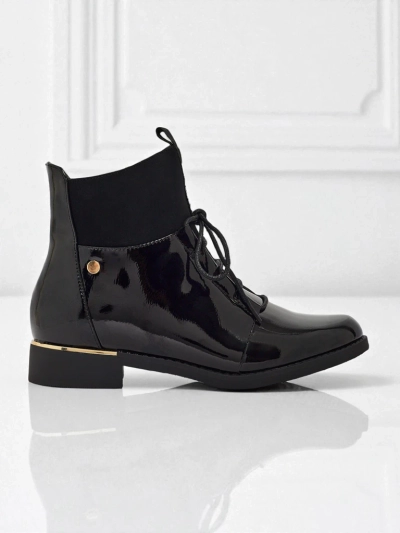 Bottines vernies à lacets pour femmes Avoria