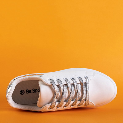 Chaussures de sport femme Pamelia blanches et argentées - Vêtements