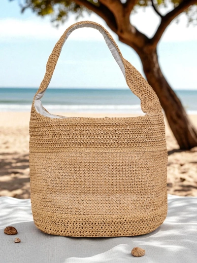 Royalfashion Grand sac en paille pour femme Marella Natura