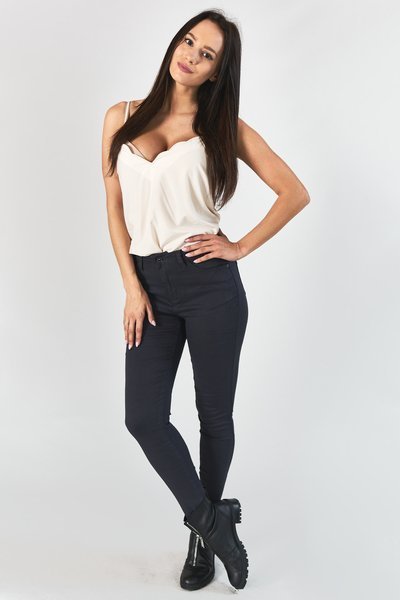 Pantalon en jean bleu foncé pour femme - Vêtements