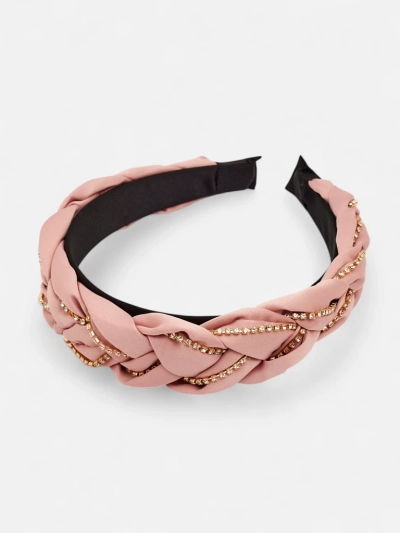 Royalfashion Serre-tête tressé orné de zircons