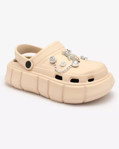 Royalfashion Tongs en caoutchouc beige pour femme Kooranza