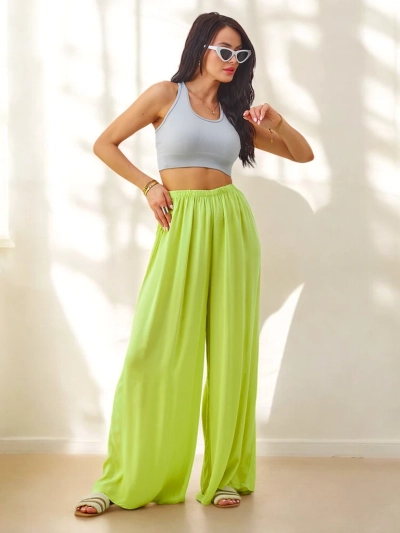 Royalfashion Pantalons droits en viscose pour femme