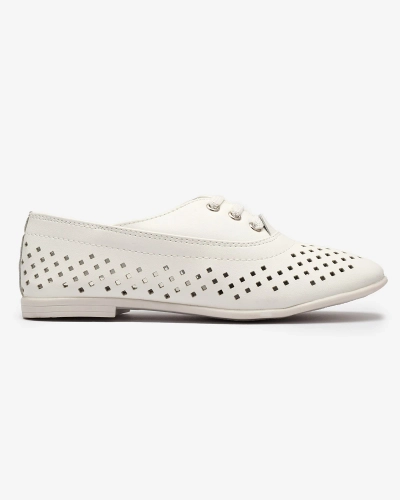 Mocassins ajourés blancs pour enfants Janno- Footwear