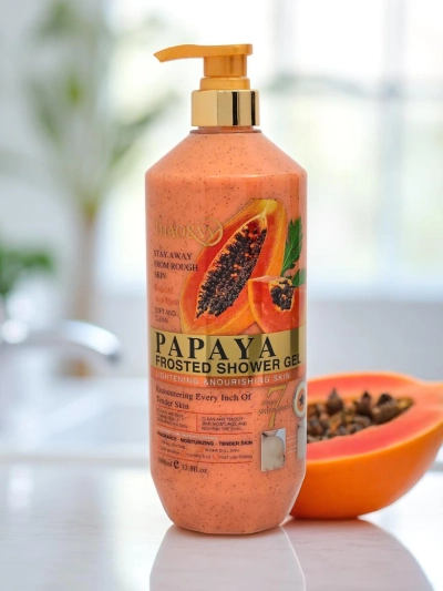 Gel Douche Exfoliant à la Papaye – hydratation et éclat