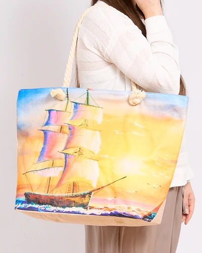 Royalfashion Grand sac en tissu avec imprimé