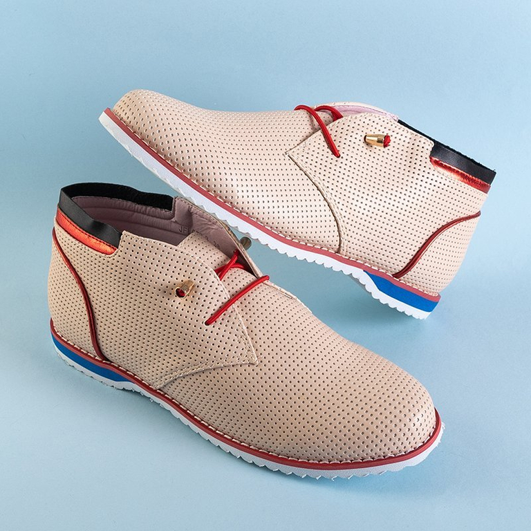 Chaussures femme beiges avec une tige ajourée Lydie - Footwear