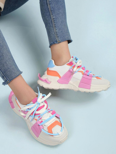 Royalfashion Baskets de sport pour femmes avec inserts en caoutchouc Bubble