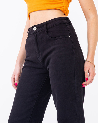 Pantalon large femme noir - Vêtements