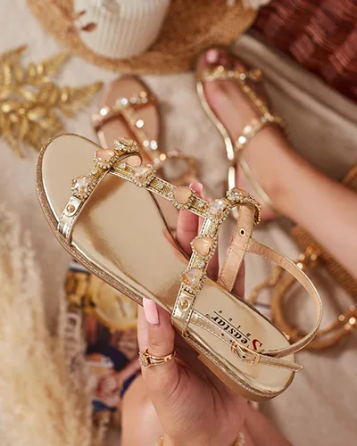 Royalfashion Sandales Selina zirconia pour femme