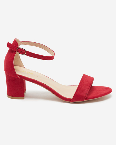 Sandales rouges pour femmes sur le poteau Nelino - Footwear