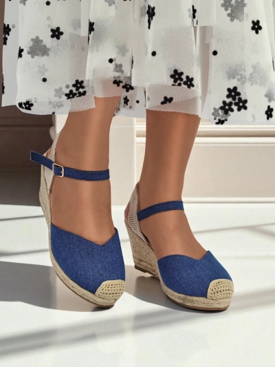 Royalfashion Sandales compensées pour femme Solara Espadrilles