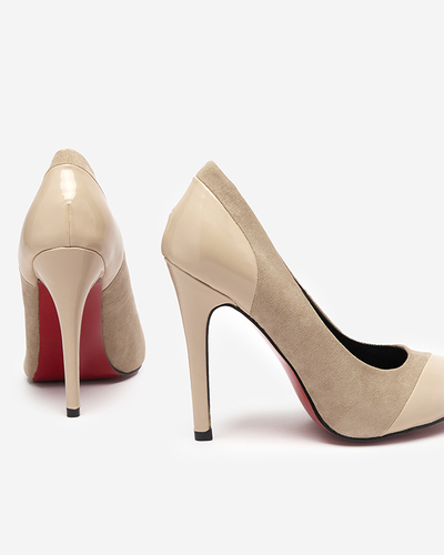 Escarpins insolites pour femmes beiges sur talon haut Voleris - Footwear