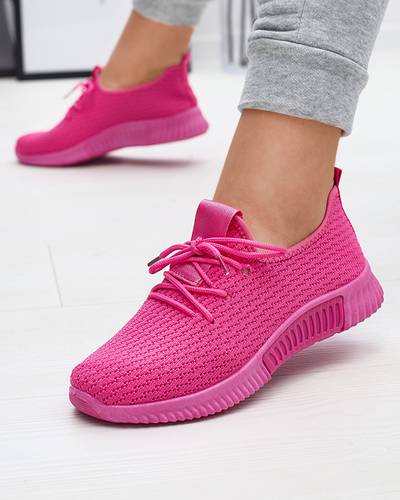 Fuchsia chaussures de sport en tissu pour femmes Vobbu- Footwear