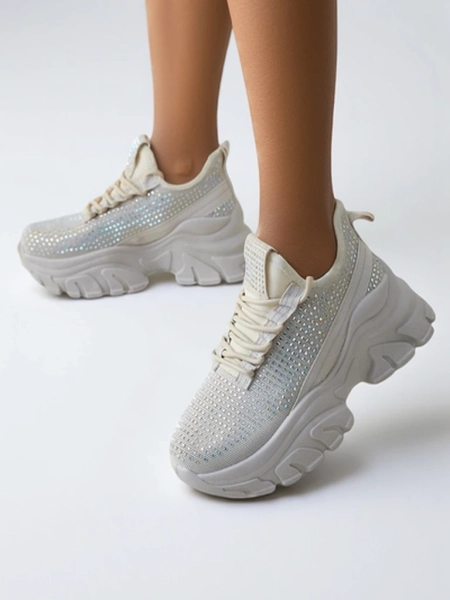 Royalfashion Baskets sportives pour femmes avec des strass Blysco