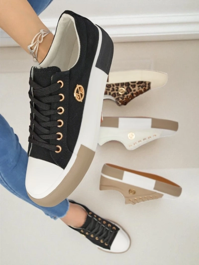 Baskets Aurelio Canvas femme noires