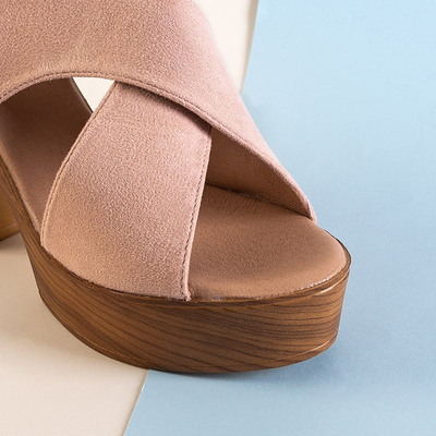 Sandales femme Inga rose sur tige haute - Footwear