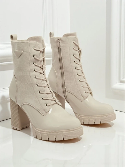 Bottines femme en éco-daim à talons épais Event Bramble