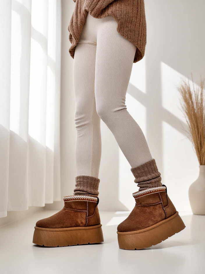 Royalfashion Bottes courtes pour femmes a'la bottes de neige Xoalla