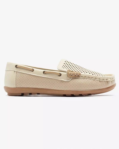 Mocassins pour enfants ajourés beige Nedda - Footwear