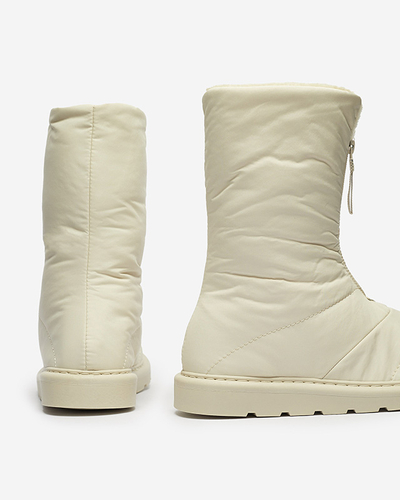 Beige chaussures pour femmes a'la bottes de neige Tirigga- Footwear