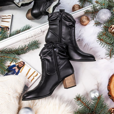 OUTLET Bottes de cowboy chaudes noires Vincenza - Footwear