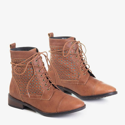 Boots marron avec une tige ajourée Mistral - Chaussures