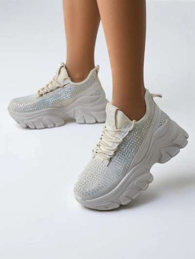 Royalfashion Baskets sportives pour femmes avec des strass Blysco