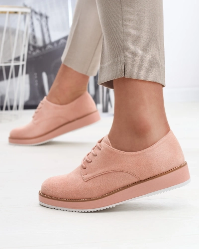 Demi-pointes à lacets a'la oxfords rose pâle pour femme Oksila - Chaussures