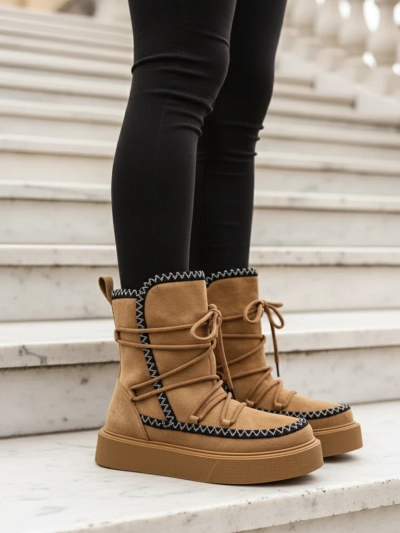 Bottes de neige à lacets Royalfashion pour femmes Siozi