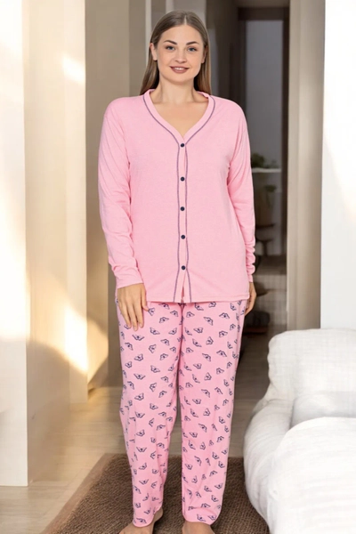 Les femmes Royalfashion Pyjama en coton 2 pièces GRANDE TAILLE