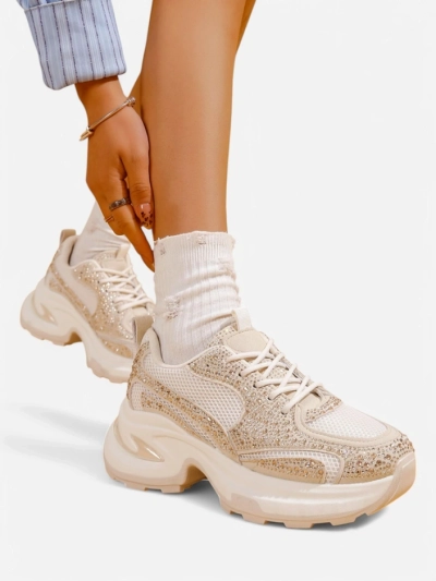 Baskets de sport pour femmes Royalfashion avec des strass Bloss