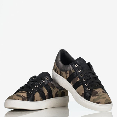 Sneakers camouflage ornées de clous colorés Strong Army - Chaussures 1
