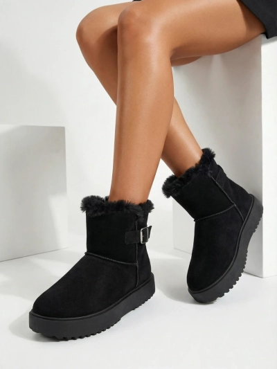 Royalfashion Bottes courtes style bottes de neige pour femmes Winter Crest