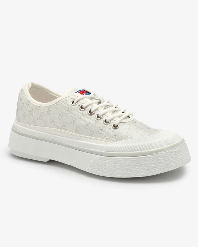 OUTLET Royalfashion Baskets compensées Ferriva pour femme en blanc